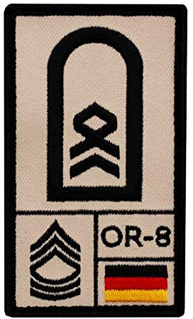 Café Viereck ® Stabsfeldwebel Bundeswehr Rank Patch mit Dienstgrad - Gestickt mit Klett – 9,8 cm x 5,6 cm