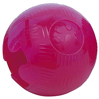 Pelota TPR para perros GLORIA - Tamaño 8.25 cm - Muy resistente - Pelota Flexible - Cuida la salud dental de tu perro - Juguetes para perros - Pelotas para perros - Color rosa