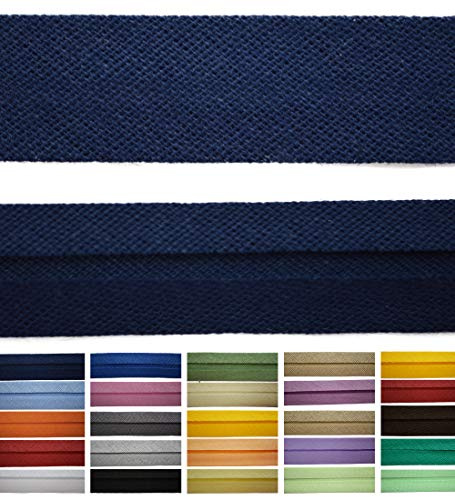 Baumwoll Schrägband 9mm breit Textilband Blende in 24 Farben