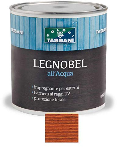 Impregnante per legno ad acqua per esterni ed interni Tassani LEGNOBEL - vari colori - Lt.0,750 (Ciliegio)