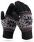VENI MASEE Winter Touchscreen Handschuhe Schnee Blume Druck halten warm für Frauen und Männer (Damen Schneeschwarz)