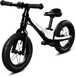 Micro Mobility GB0031 Micro Balance Bike Deluxe Pro Laufrad, Schwarz-Weiß