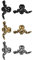 Flongo Ohrstecker Schlange Knopf Gestüt Stecker Ohrringe Ohrhänger Fake Tunnel Fake Plug Illusion Fakeplugs Schwarz Silber Gold Elegant Herren, Damen Ohrschmuck 3 Paar Set