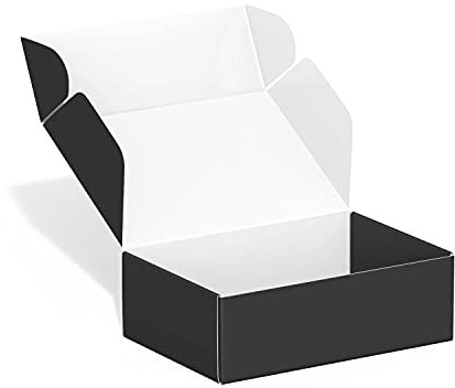 TONESPAC Versandkartons, Wellpappe, 10,2 x 15,2 x 5,1 cm, Schwarz, 50 Stück