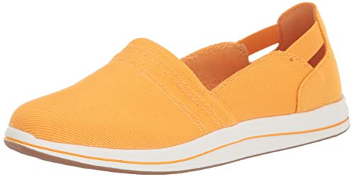 Clarks Mocasines Breeze Step para Mujer, Amarillo, (Yellow Canvas), 38.5 EU