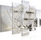 B&D XXL Acrylglasbild Weltkarte 200x100 cm 5 Teilig Wandbild auf Acryl Glasbilder Kunstdruck Moderne Acrylglas Platte Wanddekoration Geschenke Heimdekoration Glasbild Kontinente World Abstrakt bunt