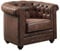 Vente-unique-Sessel - Microfaser - Vintage-Look - Chesterfield Braun