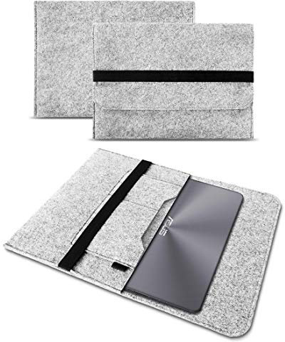 UC-Express Tasche kompatibel für ASUS Chromebook CX1 (CX1700) 17,3 Zoll Hülle Filz Case Notebook Sleeve Cover Schutzhülle, Farbe:Hell Grau