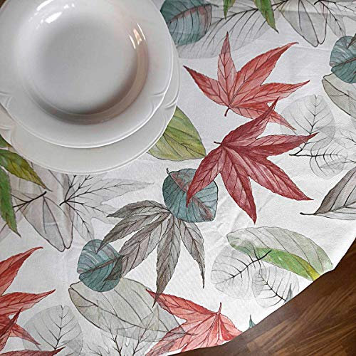 Manifattura Tessile Panama-Tischdecke drucken alle Größen - Herbstblätter, Oval x10 240