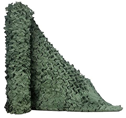 HYOUT Filet de camouflage pour l'intérieur ou l'extérieur comme décoration pour le salon, la chambre d'enfant, le jardin, le camping, le camouflage, vert, 1.5x4M