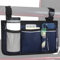HSGEZUOQI Rollstuhlaufbewahrungstasche Armlehnentasche mit Becherhalter und Reflektorstreifen Wasserdichtes Gewebe, für die meisten Rollstühle, Rollatoren oder Rollatoren (Blau)