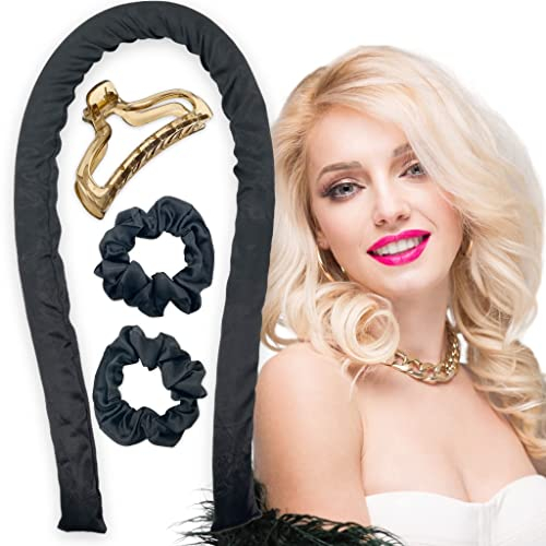 Set Papilottenwickler Papilotten Lockenwickler Flexibel Flexwickler lockiges Haar Friseurbedarf Ø10 mm x 250 mm (1 Stück XXL 1m lang - Ø30 mm, Schwarz)