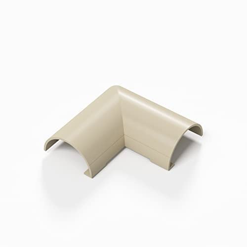 D-Line Clip-Over Micro+ Flat Bend Magnolia - Use to change direction of 20x10mm Trunking lengths by 90-degree on surfaces - 1-Pack, 20x10mm (Micro+) Flat Bend