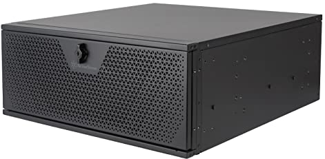 SilverStone Technology SST-RM44-4HE-Rackmount-Servergehäuse mit verbesserter Flüssigkühlkompatibilität, Schwarz