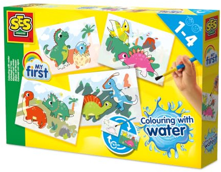 SES 14465 Malen mit Wasser-Dinos, Mittel, Schwarz