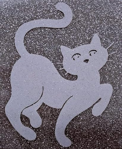 1 x 10 cm Iron-On Transfer Hotfix Glitter White