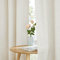 PONY DANCE Schlafzimmr Gardinen Leinen Vorhang Beige Ösenschal 2er Set Boho Gardinen Leinenoptik Halbtransparente Vorhänge mit Ösen Linen Curtains for Living Room, H 200 x B 140 cm