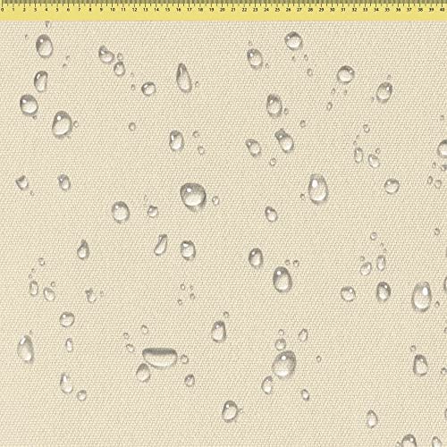DreamRoots Segeltuch Wasserdicht - Polsterstoff Meterware 160 cm breit - Wasserabweisender Stoff 220 g/m2 600D - Markisenstoff Wasserdicht Meterware Creme 1M