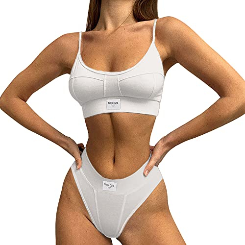 Damen Bikini Set Sexy Push Up Zweiteilige Bademode,Italien Bademode Marken,Monokini Badeanzug,Shape Badeanzug,Tankini 2Teilig,Lack Badeanzug