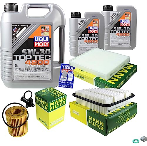 Inspektionspaket 7L LIQUI MOLY 5W-30 für Corolla Stufenheck Verso