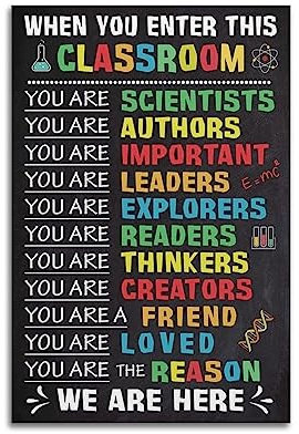 V BY N Klassenzimmer Rules Poster Vintage Art Cover Room Decor Aesthetic Bedroom Decor Canvas Poster For Bedroom 12x18inch(30x45cm) Unframe-style