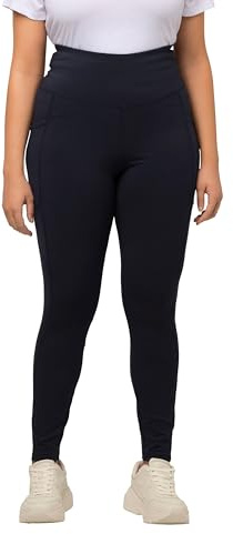 Ulla Popken Damen Sportleggings, Schnelltrocknend, Hochelastisch Hose