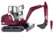 Wiking 065808 H0 Mini-Bagger HR 18 purpurrot Spur HO 1:87