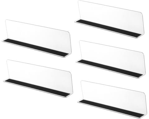 HOMSFOU 5st Warenteiler Warenschindel Regalteiler Schrankregale Warenklassifizierungstafel L-förmiger Seitenteiler Schubladen Aus Kunststoff Acrylregale Kunststoffplatten Magnetisch PVC