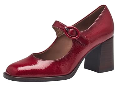 Tamaris Damen Pumps Blockabsatz Vegan; RED PATENT, EU 36