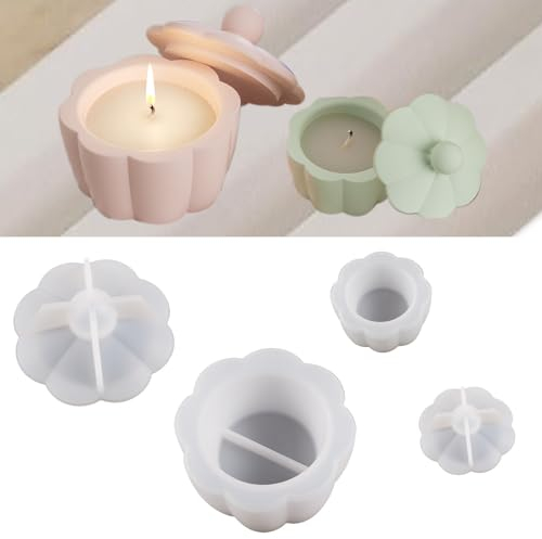 HNLMZ Portacandele Stampo 2 Pezzi Stampi in Silicone per Resina,Stampo in Resina da Colata DIY per i Lavori di Bricolage