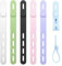 12 Pcs Silicone Cable Straps Reusable Cable Ties Wire Organizer Elastic Silicone Wires Ties for Earphone Phone Charger Audio Cable