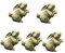 PRETYZOOM 5St Messing Hase Kupferdekor Feng Shui Tierfiguren Osterhasenstatue Vintage-Dekor Dekoration kreative messingverzierung Kabinett Messingstatue empfindlich schmücken Innere Zubehör