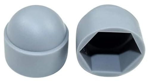 LogistSystem Sechskant Schutzkappen für Schrauben M12 für Schlüssel 19 - Abdeckkappen für Schrauben Grau aus Kunststoff PE - Langlebige Abdeckkappen für Muttern & Schraubenkopf Blindstopfen Endkappen