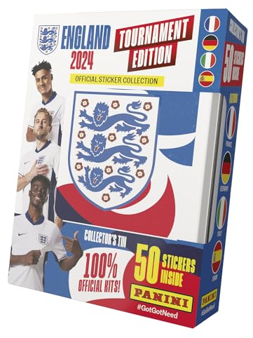 England 2024 Tournament Edition Offizielle Sticker-Kollektion – Taschendose