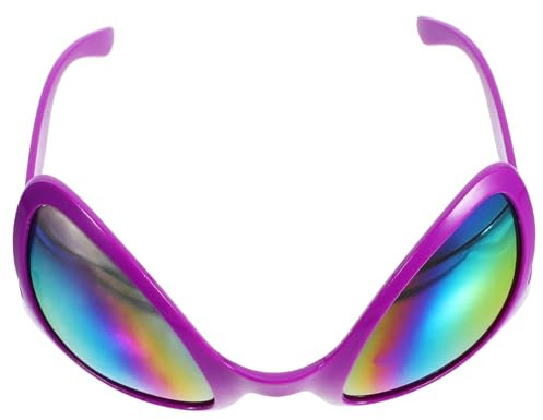 Amosfun 1 Paar Außerirdische Brille -Sonnenbrillen-Requisite Lustige Brille Cosplay -kostüm Außerirdisches Zubehör Brillenzubehör -Cosplay-Brille -Brille Sport Violett