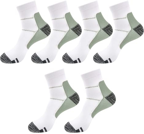 Zssxysm 3 Paar Sport Kompressionsstrümpfe für Herren & Damen, Plantarfasziitis Compression Socken, Stützstrümpfe, Thrombosestrümpfe, Laufsocken Kompressionssocken für Rennrad Jogging Reise