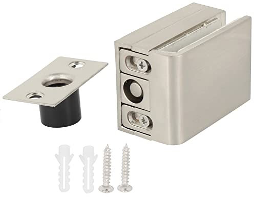 HAOHIZE Glastürschloss, Edelstahl-Glastür-Sicherheitsschloss, Dreh zum Öffnen oder Schließen, Schiebetor, Bodenriegel, einzelner Riegel, schlüssellos, für Badezimmer