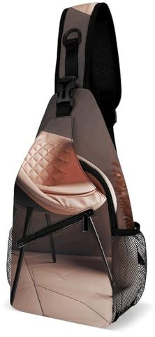 VFMKT Moderne Sling-Tasche, wasserdicht, leicht, Crossbody-Brusttasche, lässig, Reisen, Wandern, Tagesrucksack für Damen und Herren, Stil, 38x20cm