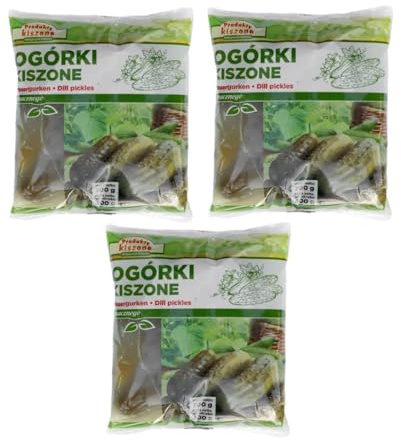 3 Beutel Polnische Salzgurken Sauergurken im Beutel beste Qualität 700g ogorki kiszone w worku super Jakosc