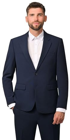 Hirschthal - Anzugsakko Herren 2-Knopf Sakko - oder Business Anzug mit Anzughose - Regular-Fit - Sakko und Hose in verschiedenen Größen kombinierbar - mit Kleidersack