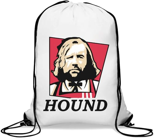 Hound Gebratenes Huhn-Eimer, Fast-Food-Restaurant, Joint-Chef, Turnbeutel, lässiger Kordelzugbeutel, Weiß
