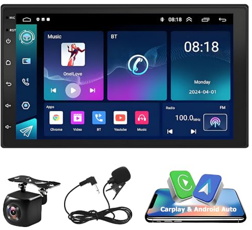Android 13 Car Stereo Radio for Nissan Qashqai 2007-2011 7 Touchscreen 2G+32G with Wireless Carplay & Android Auto Car Player GPS Sat Nav w/BT FM/RDS Mirror Link Split Screen SWC Rear Camera