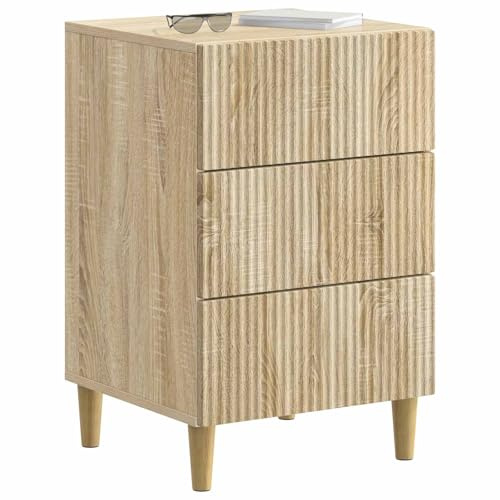 vidaXL Nachttisch Sonoma-Eiche 43 x 41 x 66,5 cm Holzwerkstoff, Stylisches Schlafzimmermöbel, Vintage-Nachtisch, platzsparender Tisch für Stauraum, vielseitig nutzbar