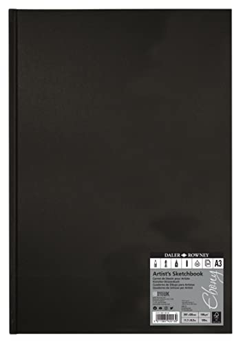 Daler Rowney Skizzenbuch, A3, Hochformat, ebenholzfarben