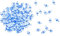 Oblique Unique Babyschnuller aus Kunststoff Mini Schnuller Blau Tischdekoration Streudeko Taufe Geburt Dekoration Baby Shower- 2cm - 100 Stk