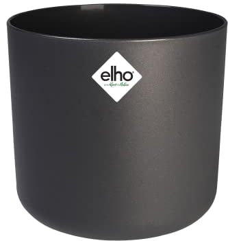 elho B.for Soft Rund 30 - Blumentopf für Innen - 100% recyceltem Plastik - Ø 29.5 x H 27.6 cm - Schwarz/Anthrazit