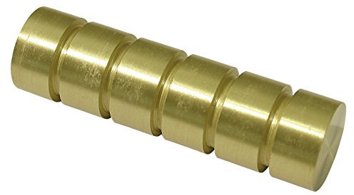 GARDINIA Endknöpfe für Gardinenstangen, 2 x Endstück Sari, Serie Chicago, Metall, Messing-Antik, Durchmesser 20 mm