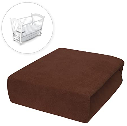 Baby Comfort Frottee Spannbettlaken für 90x40 cm Babybett Matratze (Braun)