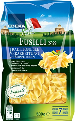 Fusilli Nudeln, 2x500g, Italien, gelingt leichter ,,al dente' Edeka