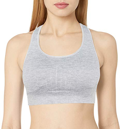 C9 Champion Damen Medium Support Nahtlose Racerback Sport-BH, C9 Grau Heather, Large